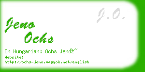 jeno ochs business card